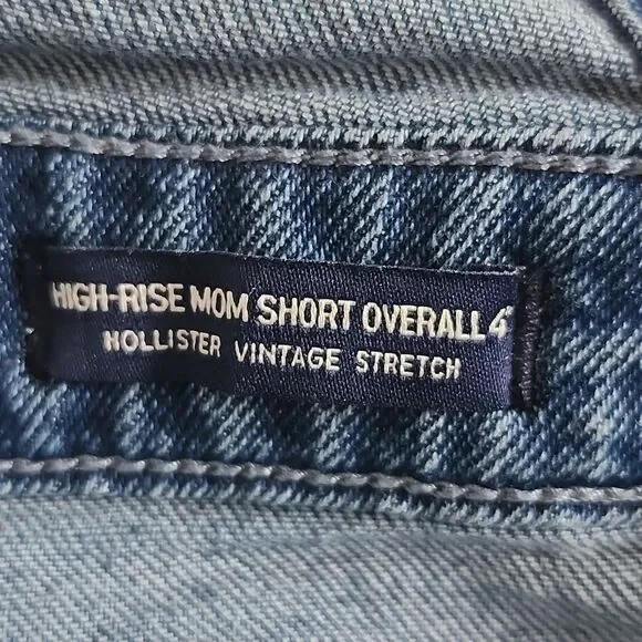 Hollister Blue Jean Shorts Overalls - Picture 6 of 7